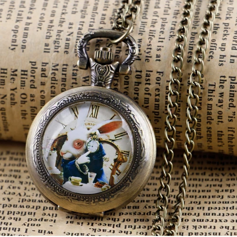Alice in wonderland rabbit pocket watch